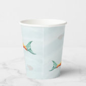 シンプル海図解入りの、写真付きのの下のオレンジ色の魚のパーティー 紙コップ (右)
