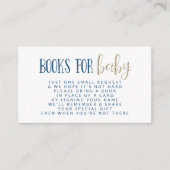 シンプル海軍とモダン金ゴールドのブックリクエスト エンクロージャーカード (正面)