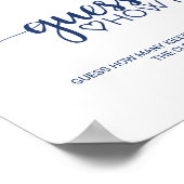 シンプル海軍の書道は何のサインを推測 ポスター (角)