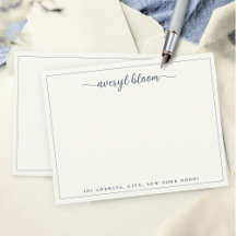 シンプル海軍文具縁どパーソナライズされた具