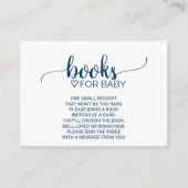 シンプル海軍書道ブックリクエストの挿入 エンクロージャーカード (正面)