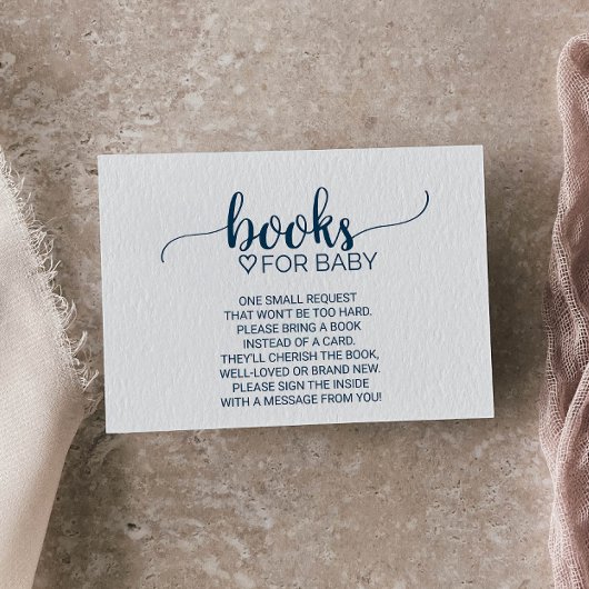 シンプル海軍書道ブックリクエストの挿入 エンクロージャーカード