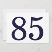 シンプル海軍85歳の誕生日パーティーの招待状 招待状 (裏面)