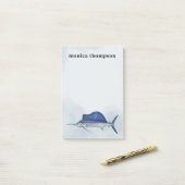 シンプル海魚釣りパーソナライズされた ポストイット (デスク上)