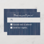 シンプル海RSVPカードII 出欠カード (正面/裏面)