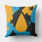 シンプル涙のはっきりした流れ クッション (裏面)