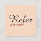 シンプル淡い色のエレガントPink参照カード美しい 紹介カード (正面)