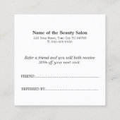 シンプル淡い色のエレガントPink参照カード美しい 紹介カード (裏面)