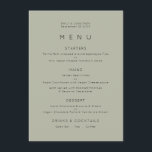 シンプル淡い色のセージ結婚グリーン メニュー<br><div class="desc">シンプル淡い色のSage Greenのメ結婚ニューまた、フォントのスタイルと色、および前面と背面の背景色をもし[次へ]オクリックプションで変更することもできカスタマイズる。</div>