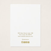 シンプル淡い色のモダンピンクイヤリング表示カード (裏面)