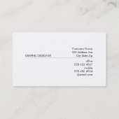 シンプル深い白い線 名刺 (裏面)