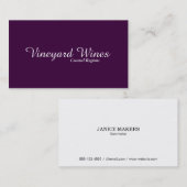 シンプル深い（紫） 名刺 (正面/裏面)