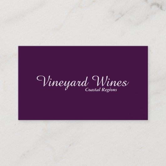 シンプル深い（紫） 名刺 (正面)