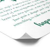 シンプル深夜寝用おむつ |ネオングリーンベビーシャワー ポスター (角)