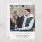 シンプル混合モダンフォントフレーム2 – 写真 セーブザデート (裏面)