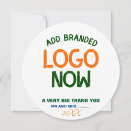 シンプル清白コンテンポラリーファッショナブル円 サンキューカード