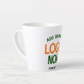 シンプル清白コンテンポラリーファッショナブル顧客 カフェラテマグ (左アングル)