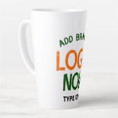 シンプル清白コンテンポラリーファッショナブル顧客 カフェラテマグ (左アングル)