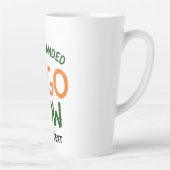 シンプル清白コンテンポラリーファッショナブル顧客 カフェラテマグ (右)