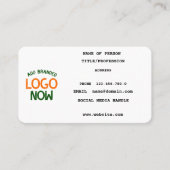 シンプル清白コンテンポラリーファッショナブル顧客 コーリングカード (正面)