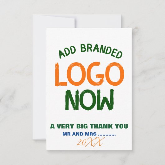 シンプル清白コンテンポラリーファッショナブル顧客 サンキューカード (正面)