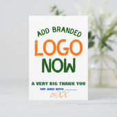 シンプル清白コンテンポラリーファッショナブル顧客 サンキューカード (スタンド正面)