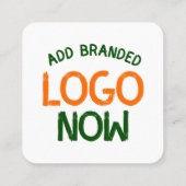 シンプル清白コンテンポラリーファッショナブル顧客 スクエア名刺 (裏面)