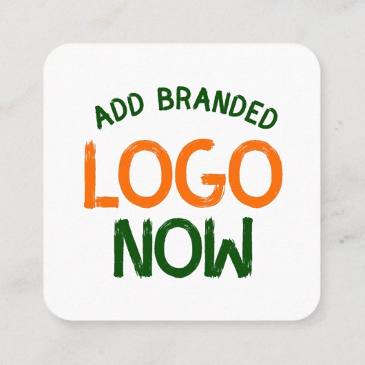 シンプル清白コンテンポラリーファッショナブル顧客 スクエア名刺 (裏面)