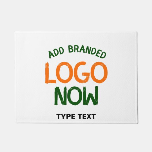 シンプル清白コンテンポラリーファッショナブル顧客 ドアマット (正面)