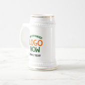 シンプル清白コンテンポラリーファッショナブル顧客 ビールジョッキ (正面左)