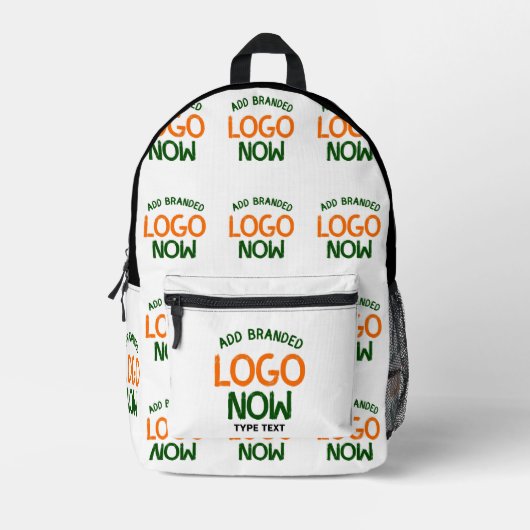 シンプル清白コンテンポラリーファッショナブル顧客 プリントバックパック (正面)