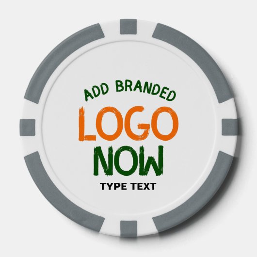 シンプル清白コンテンポラリーファッショナブル顧客 ポーカーチップ (正面)