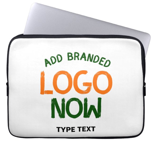 シンプル清白コンテンポラリーファッショナブル顧客 ラップトップスリーブ (正面)