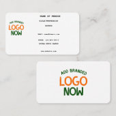 シンプル清白コンテンポラリーファッショナブル顧客 名刺 (正面/裏面)