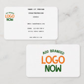 シンプル清白コンテンポラリーファッショナブル顧客 名刺 (正面/裏面)