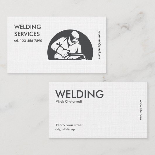 シンプル溶接 名刺 (正面/裏面)