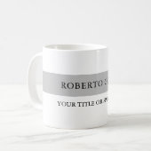 シンプル滑モダン圧主義者 コーヒーマグカップ (正面左)