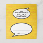 シンプル漫画名と日付結婚帳 プレイスカード (外部開封)