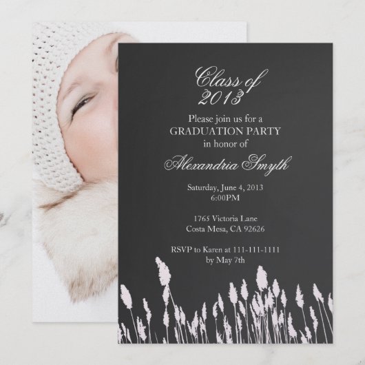 シンプル漸進法 招待状 (正面/裏面)