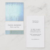 シンプル澄んライトブルーサロンとスパシック 名刺 (正面/裏面)