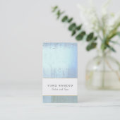 シンプル澄んライトブルーサロンとスパシック 名刺 (スタンド正面)