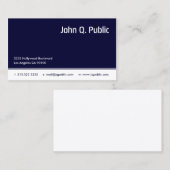 シンプル濃い青の白色 名刺 (正面/裏面)