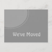 シンプル灰色の動きの発表 案内ポストカード (正面)