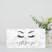 シンプル灰色の大理石まぶしギフト証明書 (スタンド正面)