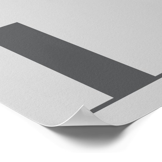 シンプル灰色の子どもの成長図 ポスター (角)