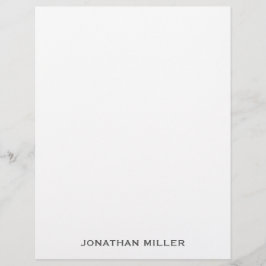 シンプル灰色の文字名ひな形 レターヘッド