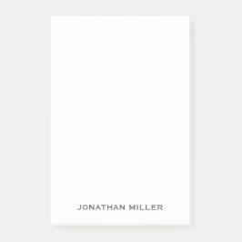 シンプル灰色の文字名 ポストイット