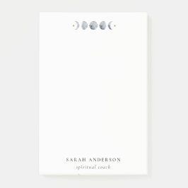 シンプル灰色の月の月相の水色 ポストイット