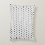 シンプル灰色水玉模様パターン アクセントクッション (裏面(縦))