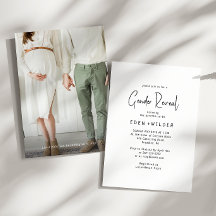 シンプル無モダンベビー性リビールフォト